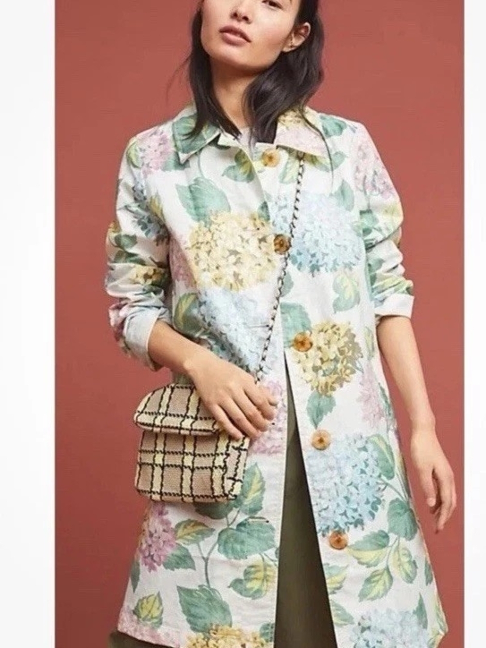 NWT Anthropologie Mellie Hydrangea Rain Jacket **MAGNOLIA PEARL HEADS UP***